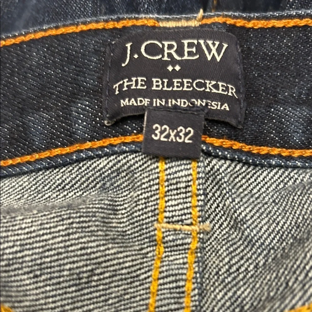 J Crew Men's Dark Blue Jeans The Bleecker Size 32 X 32 EUC